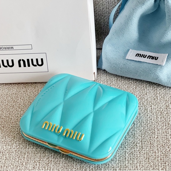 Miu Miu Macaron Blue Double Sides Mirror - Picture 4 of 4